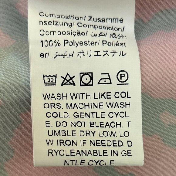 Shein SZ1X Silky Abstract Multi Color Button Front Shirt Artsy Modern Maximalism - Picture 8 of 8